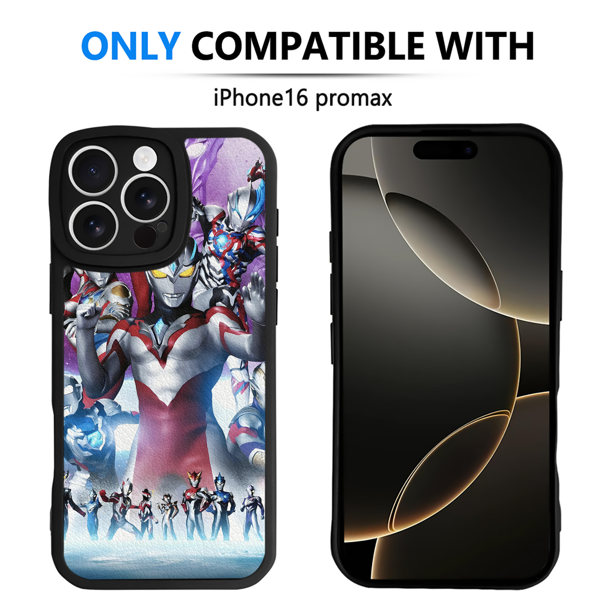 （画像用） ウルトラマン Ultraman 【iPhone 16シリーズ対応】シリコンスマホケース（レザー調） 材質：シリコン